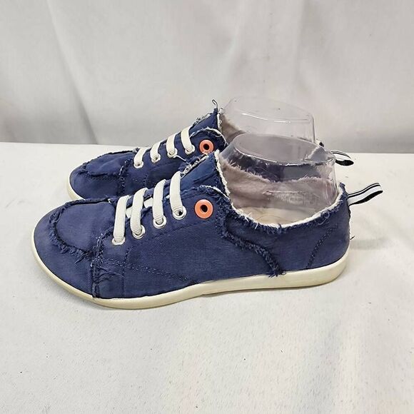 Vionic Pismo Women's 6 Casual Supportive Sneaker Navy Canvas Comfort - Picture 4 of 8